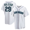 Seattle Mariners #29 Cal Raleigh White Puhics Home Replica Player Jersey