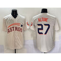 Houston Astros #27 Jose Altuve Cream Puhics Throwback Cooperstown Collection Limited Stitched Jersey