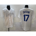 Los Angeles Dodgers #17 Shohei Ohtani White Puhics Fashion Cool Base Stitched Jersey