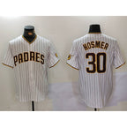 San Diego Padres #30 Eric Hosmer White Puhics Stitched Cool Base Jersey 2