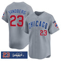 Chicago Cubs #23 Ryne Sandberg Gray Puhics 'Ryne Sandberg Tribute' Vapor Limited V3 Stitched Jersey