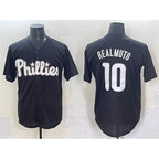 Philadelphia Phillies #10 J.T. Realmuto Black Puhics Lights Out Limited Stitched Jersey