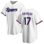 Texas Rangers #17 Nathan Eovaldi White Puhics Cool Base Stitched Jersey