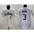 New York Yankees #3 Babe Ruth White Puhics 'Gothic Legacy Edition' Vapor Premier Limited Stitched Jersey
