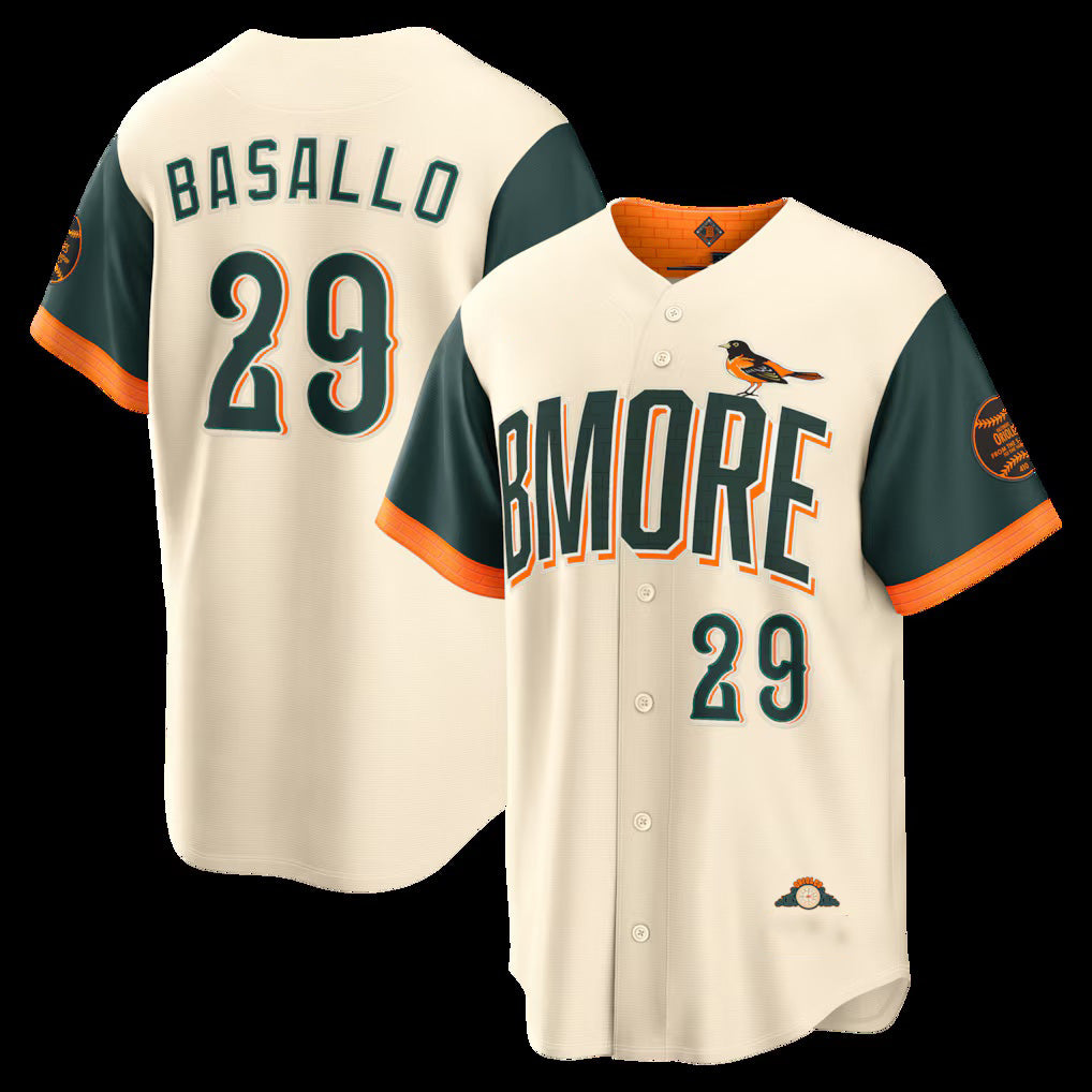 Baltimore Orioles #29 Samuel Basallo Natural Puhics 2026 City Connect Stadium Jersey