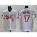 Los Angeles Dodgers #17 Shohei Ohtani White Puhics Mexico Cool Base Stitched Jersey