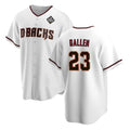 Arizona Diamondbacks #23 Zac Gallen White Puhics 2023 World Series Cool Base Stitched Jersey