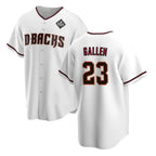 Arizona Diamondbacks #23 Zac Gallen White Puhics 2023 World Series Cool Base Stitched Jersey