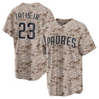 San Diego Padres #23 Fernando Tatis Jr. Camo Puhics USMC Alternate Replica Player Jersey