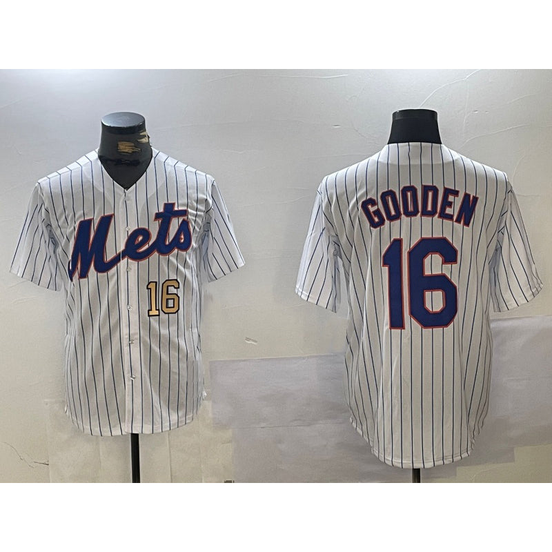 New York Mets #16 Dwight Gooden White Puhics Cool Base Stitched Jerseys