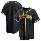 Pittsburgh Pirates Blank Black Puhics Out Stitched Jersey