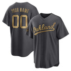 Custom Oakland Athletics Active Player Charcoal Puhics 2022 All-Star Cool Base Stitched Jersey