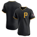 Pittsburgh Pirates Black Puhics Alternate Vapor Premier Elite Patch Jersey