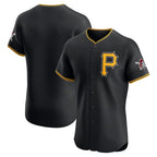 Pittsburgh Pirates Black Puhics Alternate Vapor Premier Elite Patch Jersey