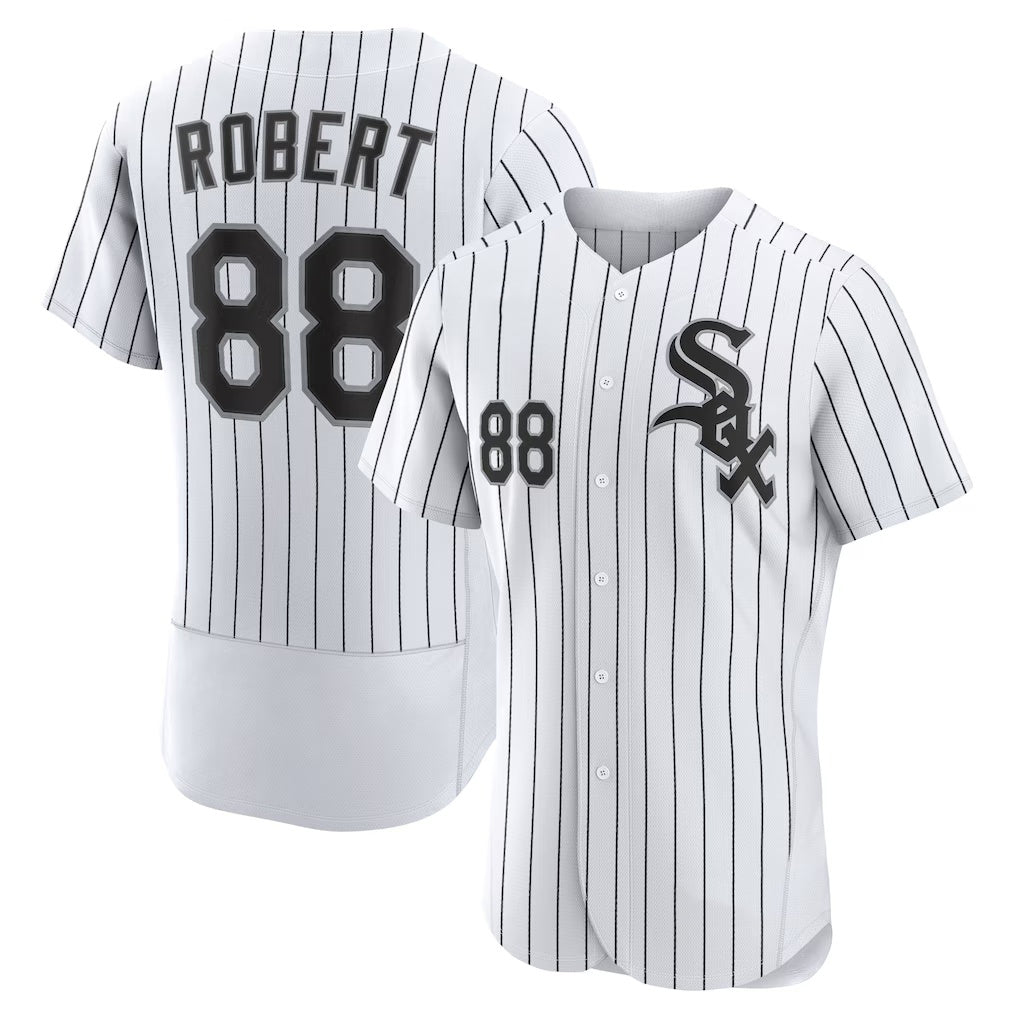 Chicago White Sox #88 Luis Robert White-Black Puhics Home Authentic Player Jersey