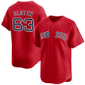 Boston Red Sox #63 Justin Slaten Red Puhics 2025 Alternate Limited Stitched Jersey