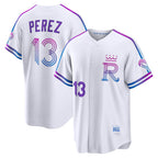 Kansas City Royals #13 Salvador Perez White Puhics 2026 City Connect Stadium Jersey