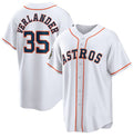 Houston Astros #35 Justin Verlander White Puhics 2022 World Series Home Stitched Jersey