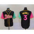 San Diego Padres #3 Jackson Merrill Black Puhics NEW 2023 City Connect Cool Base Stitched Jersey