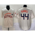 Houston Astros #44 Yordan Alvarez Cream Puhics Throwback Cooperstown Collection Limited Stitched Jersey