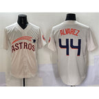 Houston Astros #44 Yordan Alvarez Cream Puhics Throwback Cooperstown Collection Limited Stitched Jersey