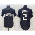 New York Yankees #2 Derek Jeter Black Puhics 'Gothic Legacy Edition' Vapor Premier Limited Stitched Jersey