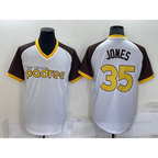 San Diego Padres #35 Randy Jones White Puhics Stitched Cooperstown Cool Base Jersey