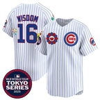Chicago Cubs #16 Patrick Wisdom White Puhics 2025 Tokyo Series Limited Stitched Jersey