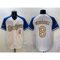 Los Angeles Dodgers #8 Enrique Hernandez White Royal Gold Puhics 2024 World Series Champions Vapor Limited Stitched Jersey