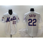 New York Mets #22 Juan Soto White Puhics 2025 Spring Training Home Limited Stitched Jersey