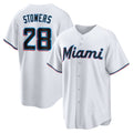 Miami Marlins #28 Kyle Stowers White Puhics Home Replica Jersey