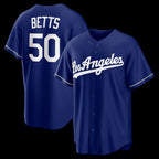 Los Angeles Dodgers #50 Mookie Betts Royal Puhics Alternate Replica Jersey