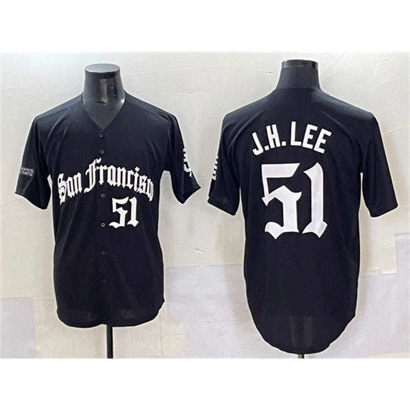 San Francisco Giants #51 Jung Hoo Lee Black Puhics 'Gothic Fog Edition' Vapor Premier Limited Stitched Jersey