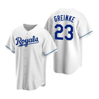 Kansas City Royals #23 Zack Greinke White Puhics Cool Base Stitched Jersey