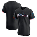 Miami Marlins Black Puhics Alternate Vapor Premier Elite Patch Jersey