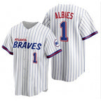 Atlanta Braves #1 Ozzie Albies White Puhics 2021 City Connect Stitched Jersey