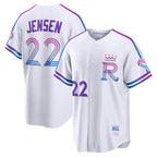 Kansas City Royals #22 Carter Jensen White Puhics 2026 City Connect Stadium Jersey