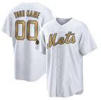 Custom New York Mets Active Player White Puhics 2022 All-Star Cool Base Stitched Jersey