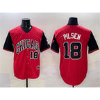 Chicago White Sox #18 Pilsen Red Black Puhics 2025 City Connect Limited Stitched Jersey