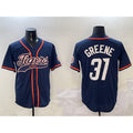 Detroit Tigers #31 Riley Greene Navy Puhics With Patch Cool Base Stitched Jersey