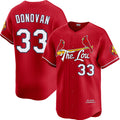 St. Louis Cardinals #33 Brendan Donovan Red Puhics 2024 City Connect Limited Stitched Jersey