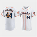 Houston Astros #44 Yordan Alvarez White Puhics 60th Anniversary Flex Base Stitched Jersey