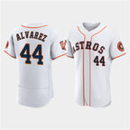 Houston Astros #44 Yordan Alvarez White Puhics 60th Anniversary Flex Base Stitched Jersey