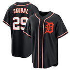 Detroit Tigers #29 Tarik Skubal Black Puhics Out Stitched Jersey