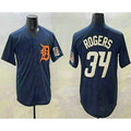 Detroit Tigers #34 Jake Rogers Navy Puhics Alternate With Patch Cool Base Stitched Jersey