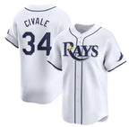 Tampa Bay Rays #34 aron Civale White Puhics Home Limited Stitched Jersey