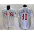 Chicago Cubs #30 Kyle Tucker White Puhics Pinstripe 2nd Alternate Limited Stitched Jersey