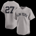 New York Yankees #27 Giancarlo Stanton Gray Puhics Road Limited Player Jersey