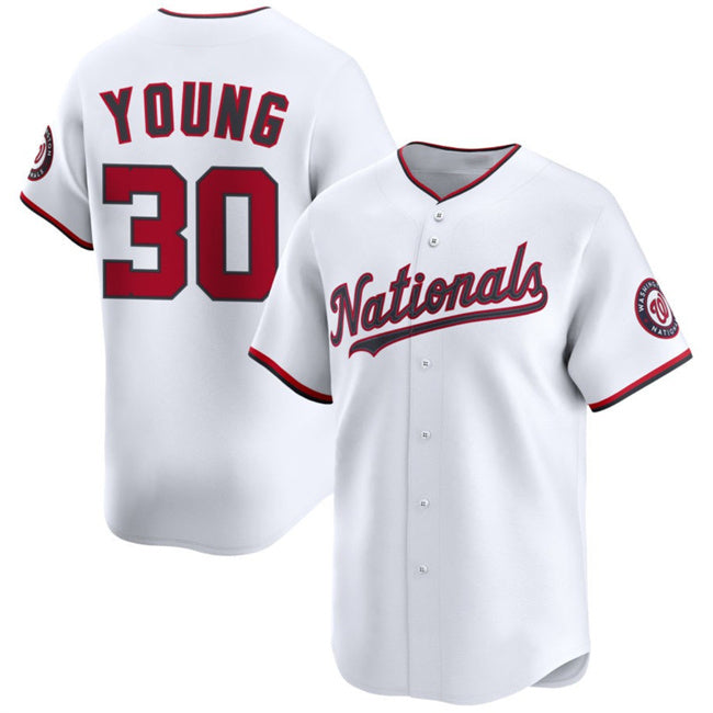 Washington Nationals #30 Jacob Young White Puhics 2025 Home Limited Stitched Jersey