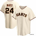 San Francisco Giants #24 Willie Mays Cream Puhics Cool Base Stitched Jersey